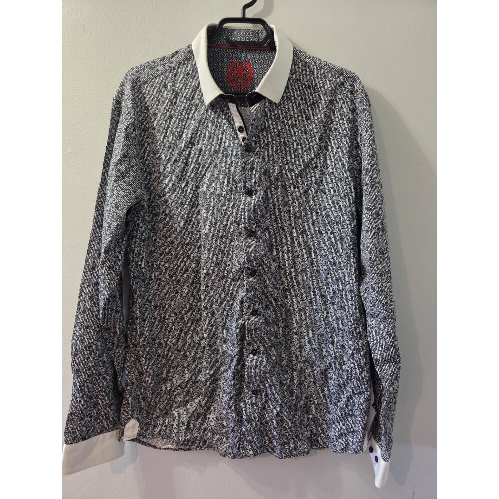Au Noir Long Sleeves Shirt Size 5 Black and White Pre-Owned